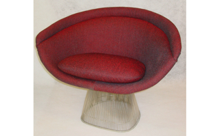 Knoll Nickel Lounge Chair + Ottoman - Herstofferen - Realisaties