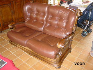 Klassiek salon zwaar eiken karkas - Herstofferen - Realisaties