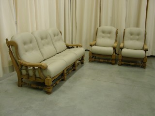 Klassiek salon zwaar eiken karkas - Herstofferen - Realisaties