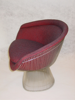 Knoll Nickel Lounge Chair + Ottoman - Herstofferen - Realisaties