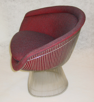 Knoll Nickel Lounge Chair + Ottoman - Herstofferen - Realisaties