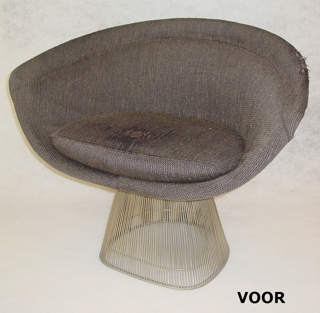 Knoll Nickel Lounge Chair + Ottoman - Herstofferen - Realisaties