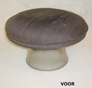 Knoll Nickel Lounge Chair + Ottoman - Herstofferen - Realisaties