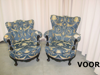 Klassiek stijlsalon met gecapitonneerde rug - Realisaties