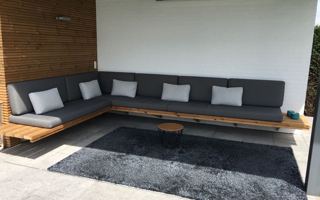 outdoor lounge kussenset op maat - Projecten - Realisaties